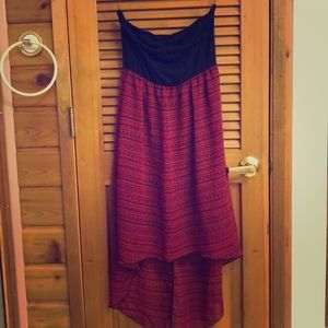 Bandeau High Low Dress